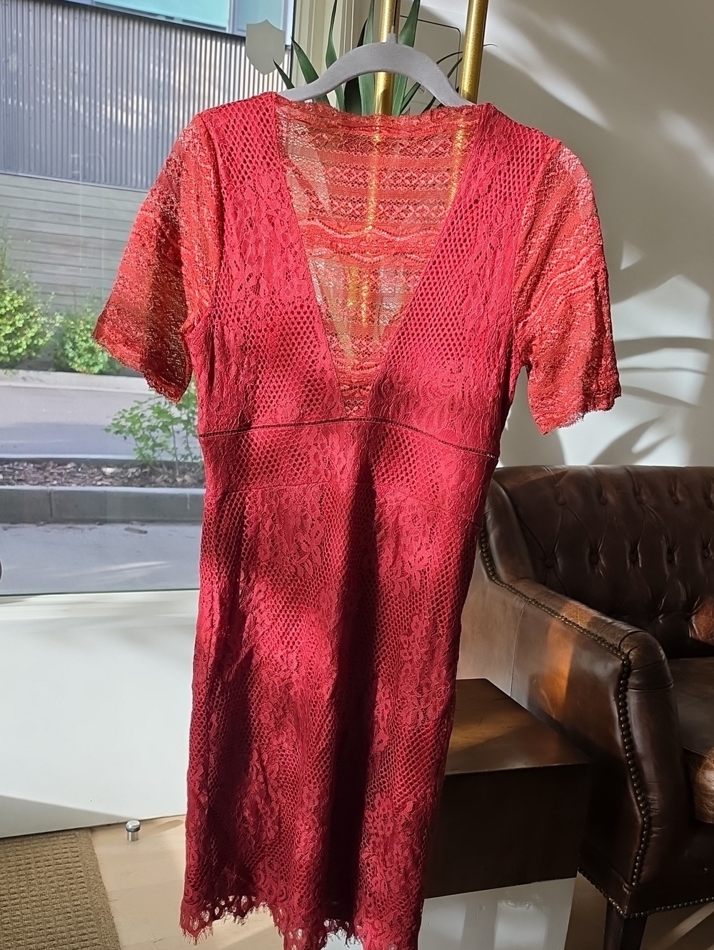 Red Lace Dress - Picture 3 of 7